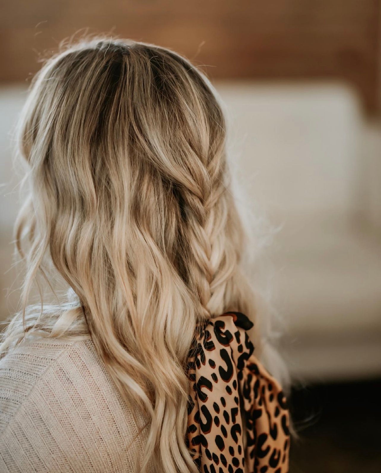 Olivia Moss® Silky Satin Hair Scarf | Cheetah Tan & Black