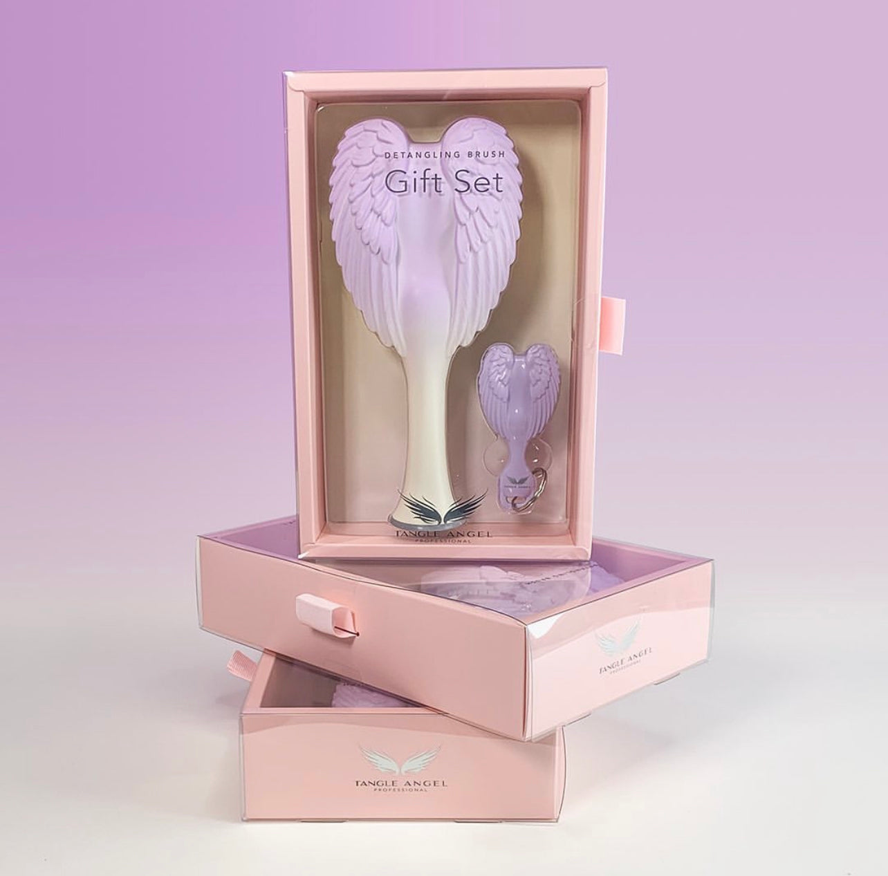 TANGLE ANGEL 2.0 GIFT SET - OMBRE Lilac/Ivory Phoenix Nationale