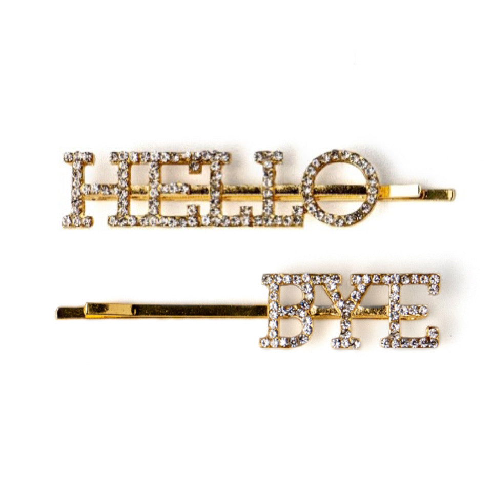 Olivia Moss® Message Received Crystal Bobby Pins Hello -- Bye X Phoenix Nationale