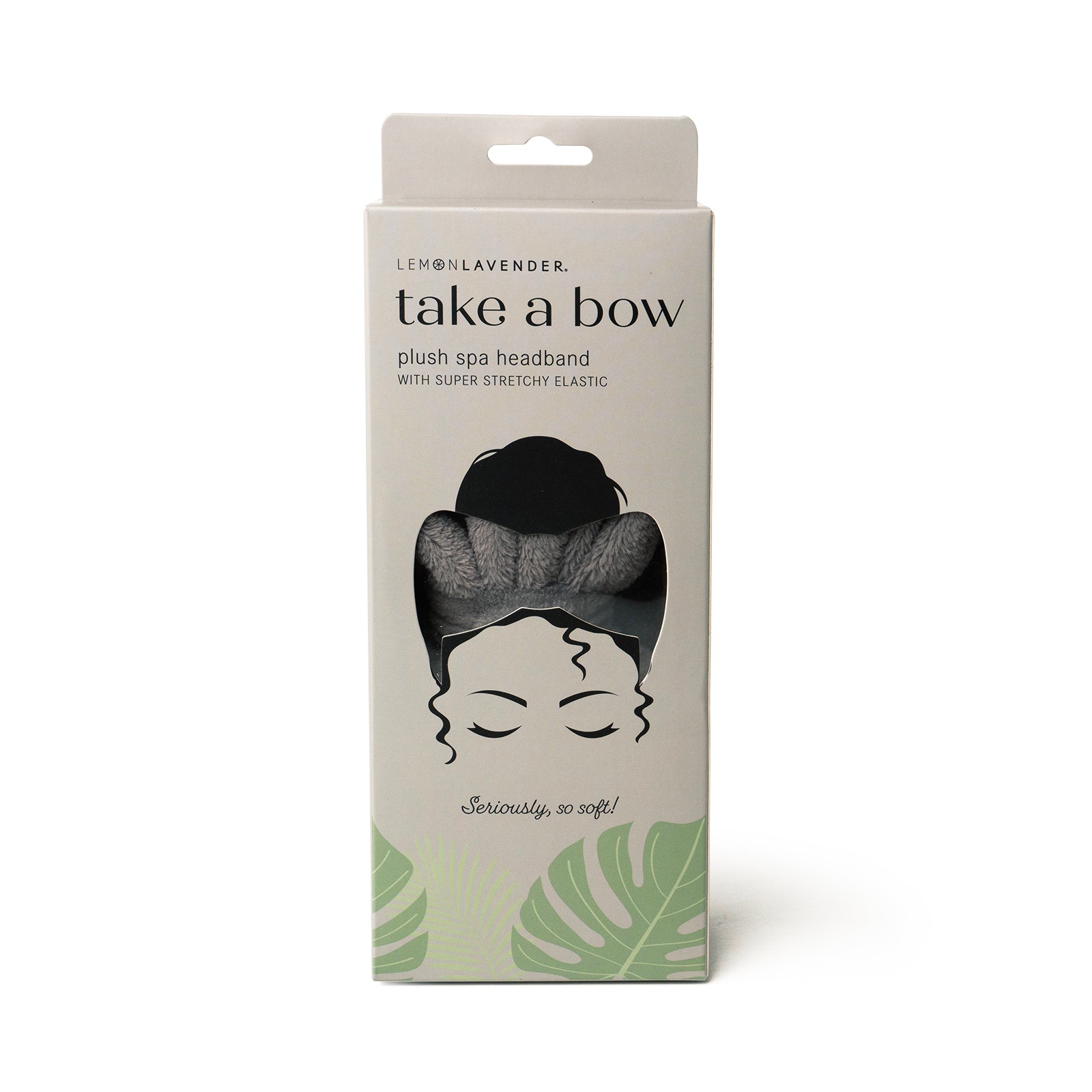 Lemon Lavender® Take A Bow Ultra Plush Spa Headband Pewter Grey X Phoenix Nationale