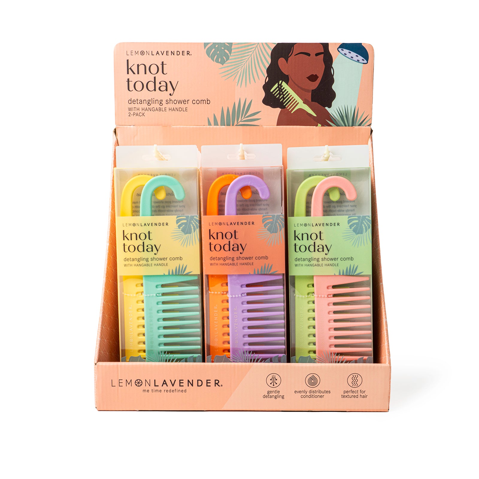 Lemon Lavender ® Knot Today Shower Comb - Display Phoenix Nationale