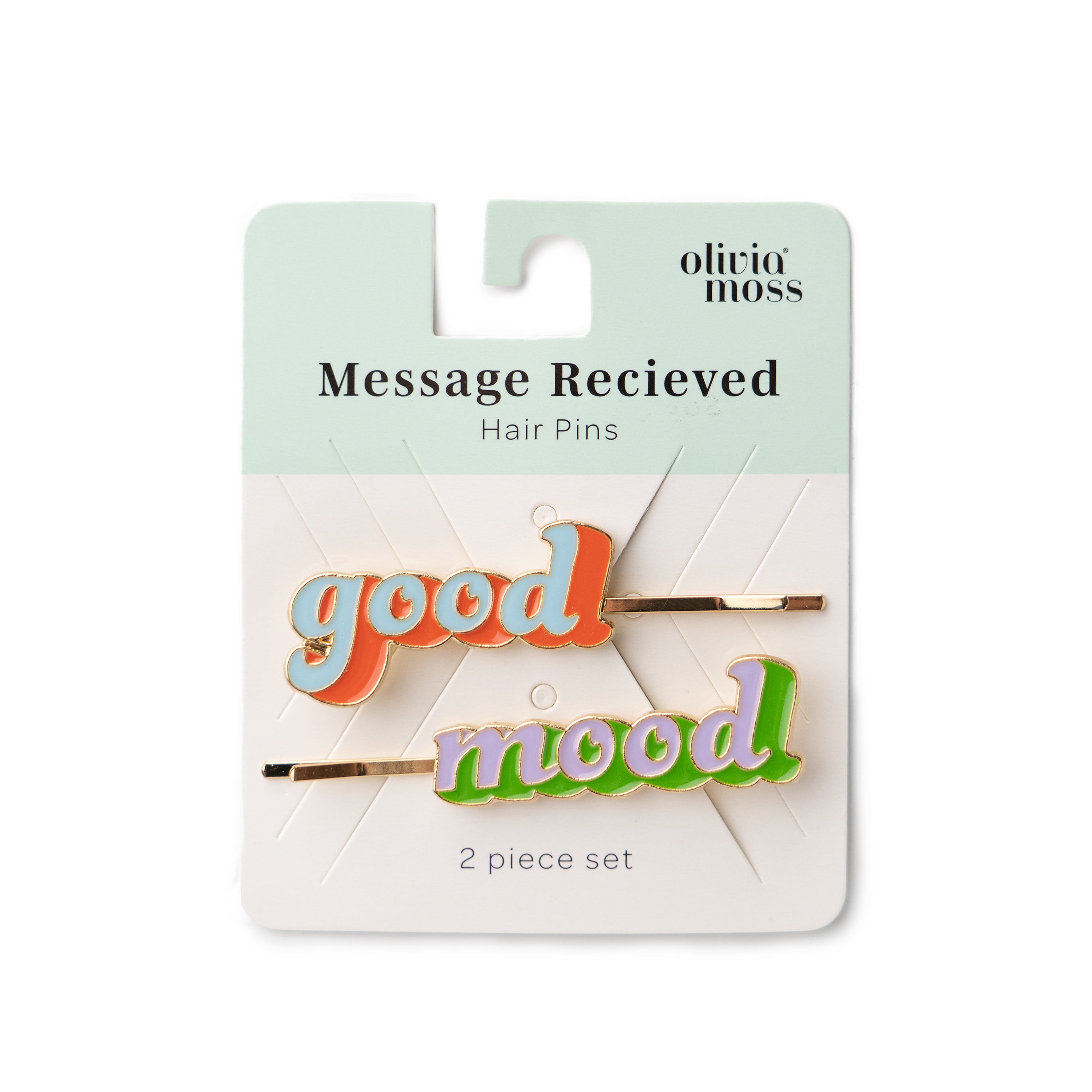 Olivia Moss® Message Received Enamel Bobby Pins | Good -- Mood Phoenix Nationale