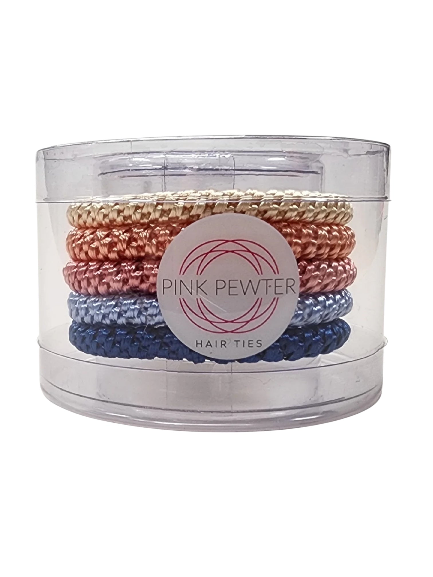 Pink Pewter boxed braided hair ties in cylinder 5 Piece Set - Candy Shop X Phoenix Nationale