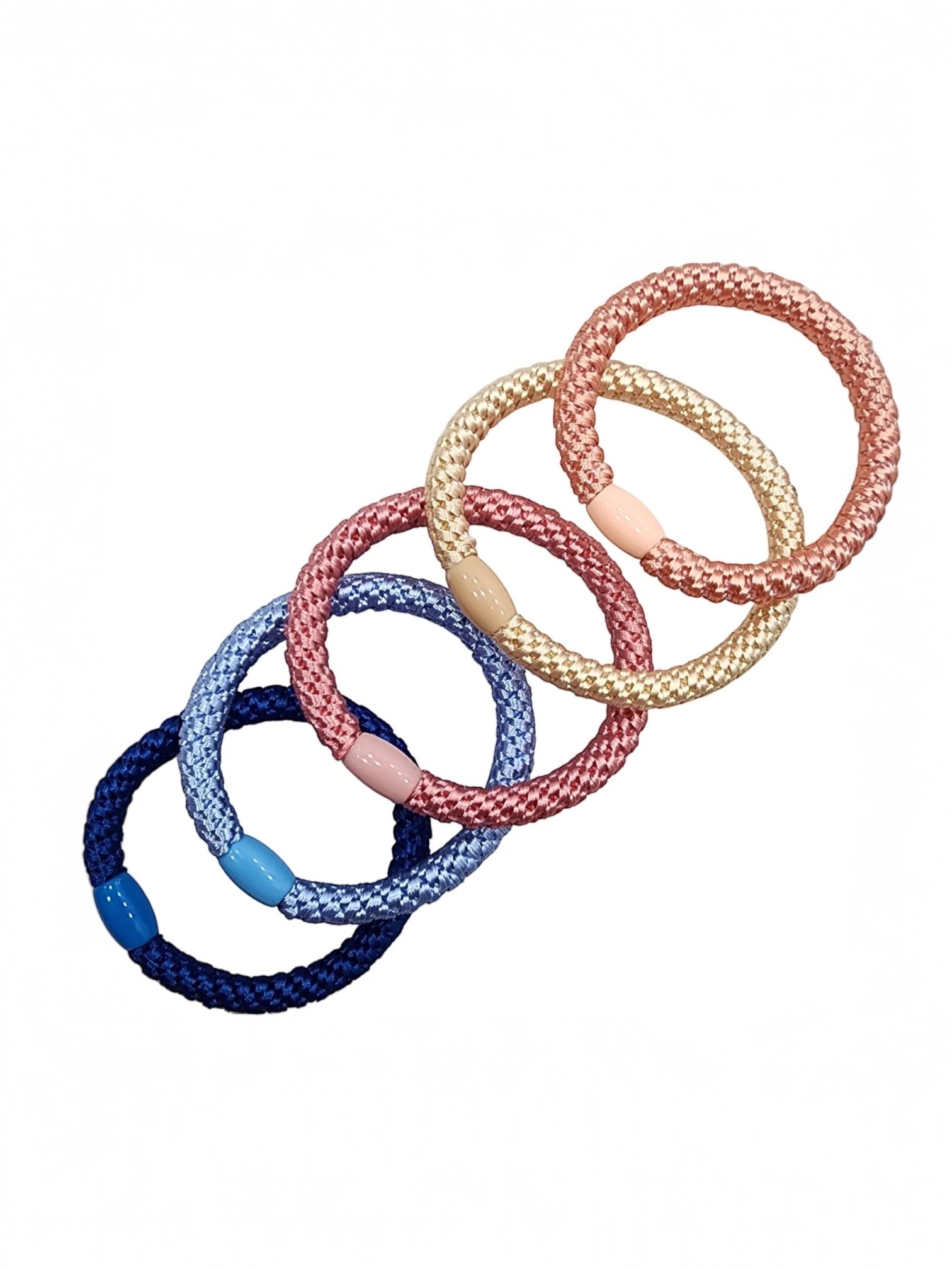 Pink Pewter boxed braided hair ties in cylinder 5 Piece Set - Candy Shop X Phoenix Nationale