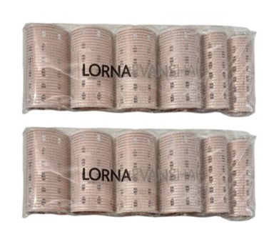 LE Velcro Rollers - White Rose Gold Mixed Set x 6