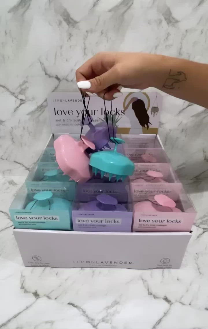 LL Love Your Locks Wet & Dry Scalp Massager Purple