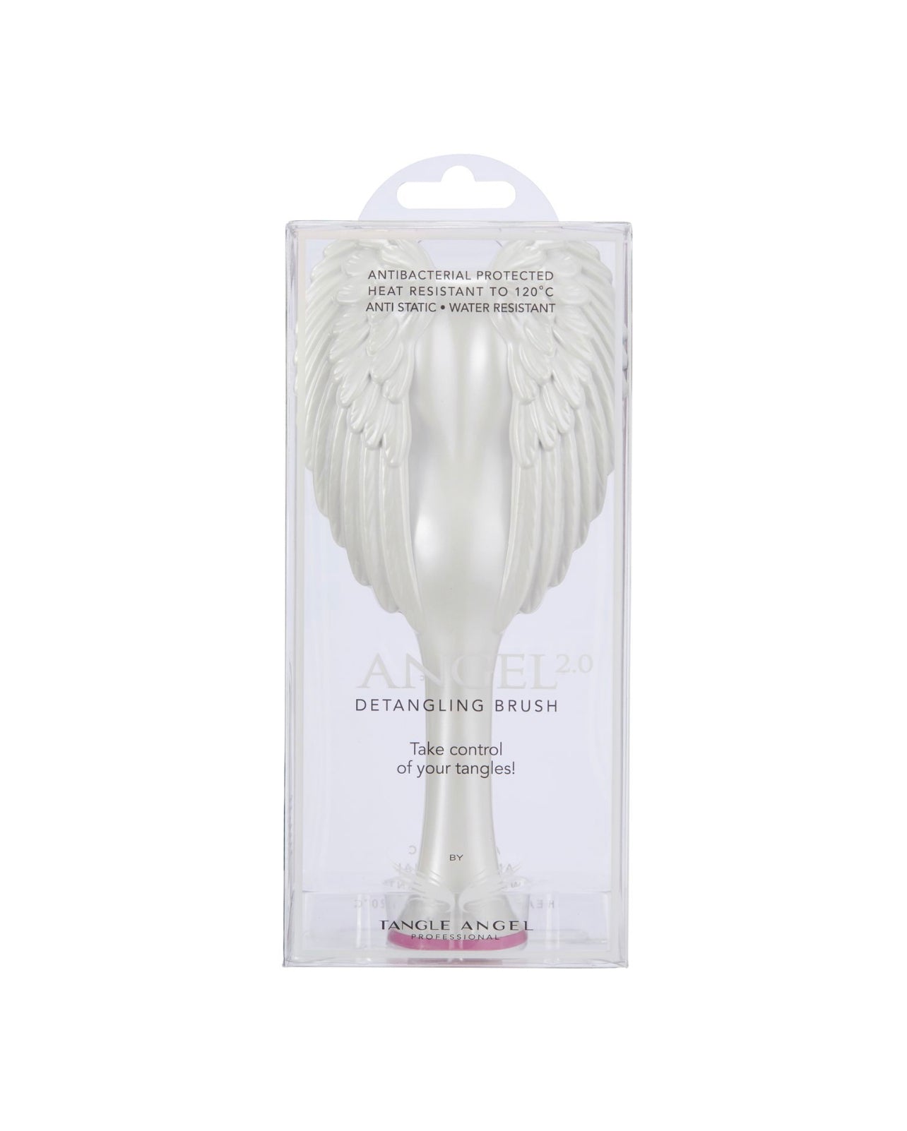 Phoenix Nationale Tangle ANGEL 2.0 - Gloss White/Pink Teeth Detangling Hair Brus