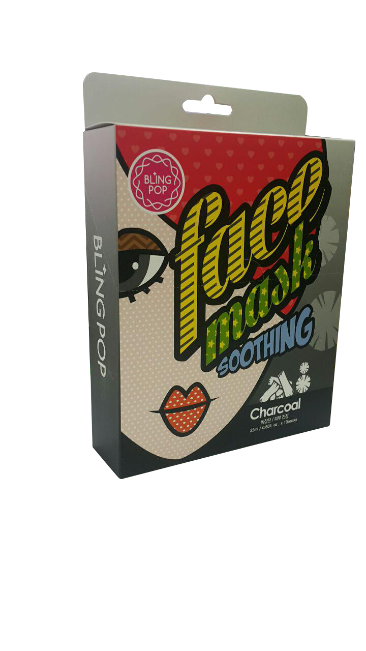 BLING POP Charcoal Face Mask Display Box 10 pieces Phoenix Nationale 