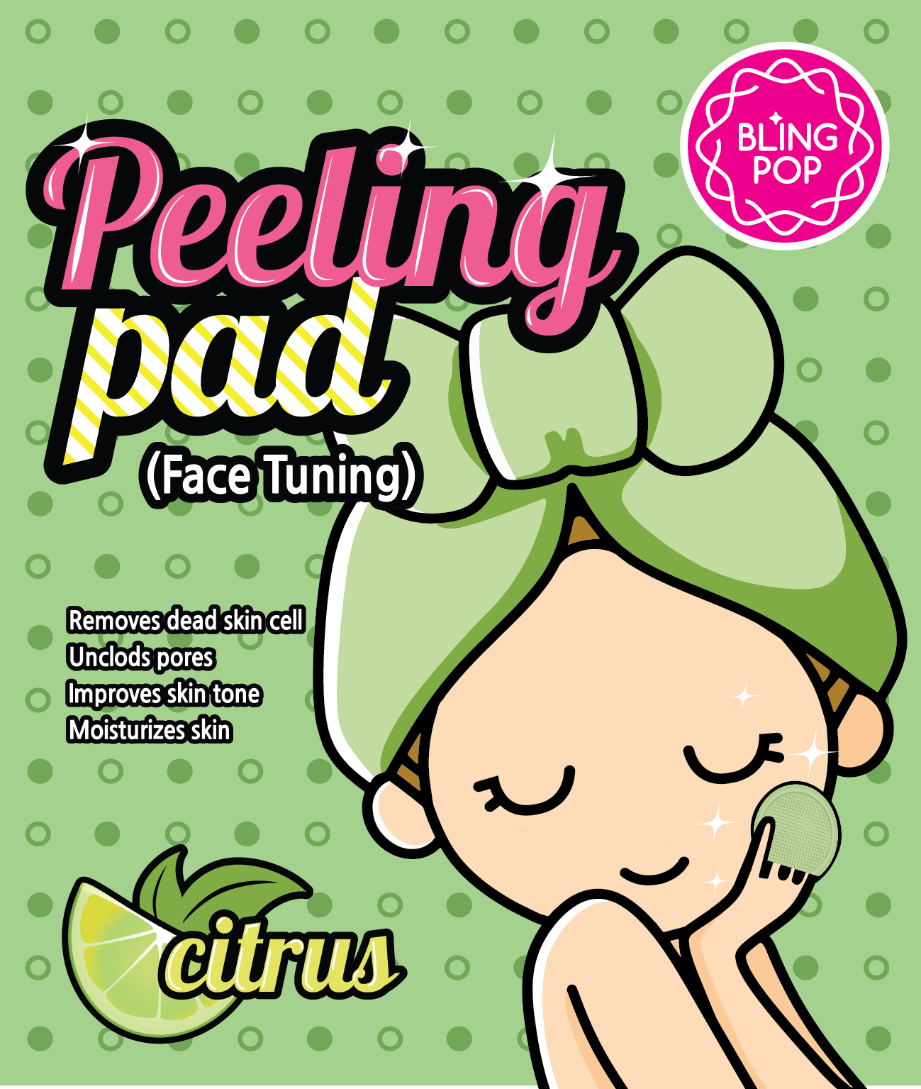 BLING POP Citrus Peeling Pad Display Box 10 Phoenix Nationale