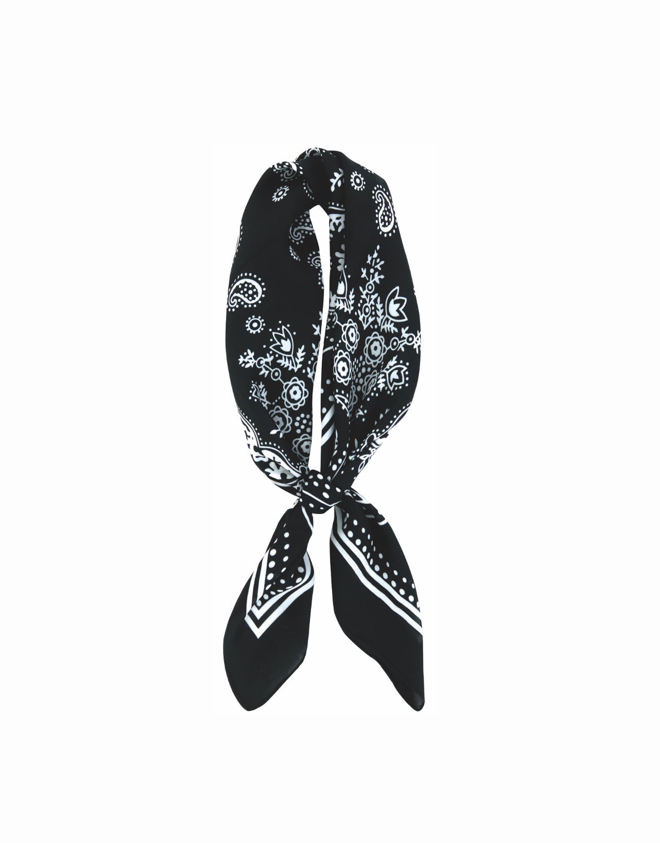 Olivia Moss® Silky Satin Hair Scarf Every Day Every Way | Paisley Black & White | Phoenix Nationale