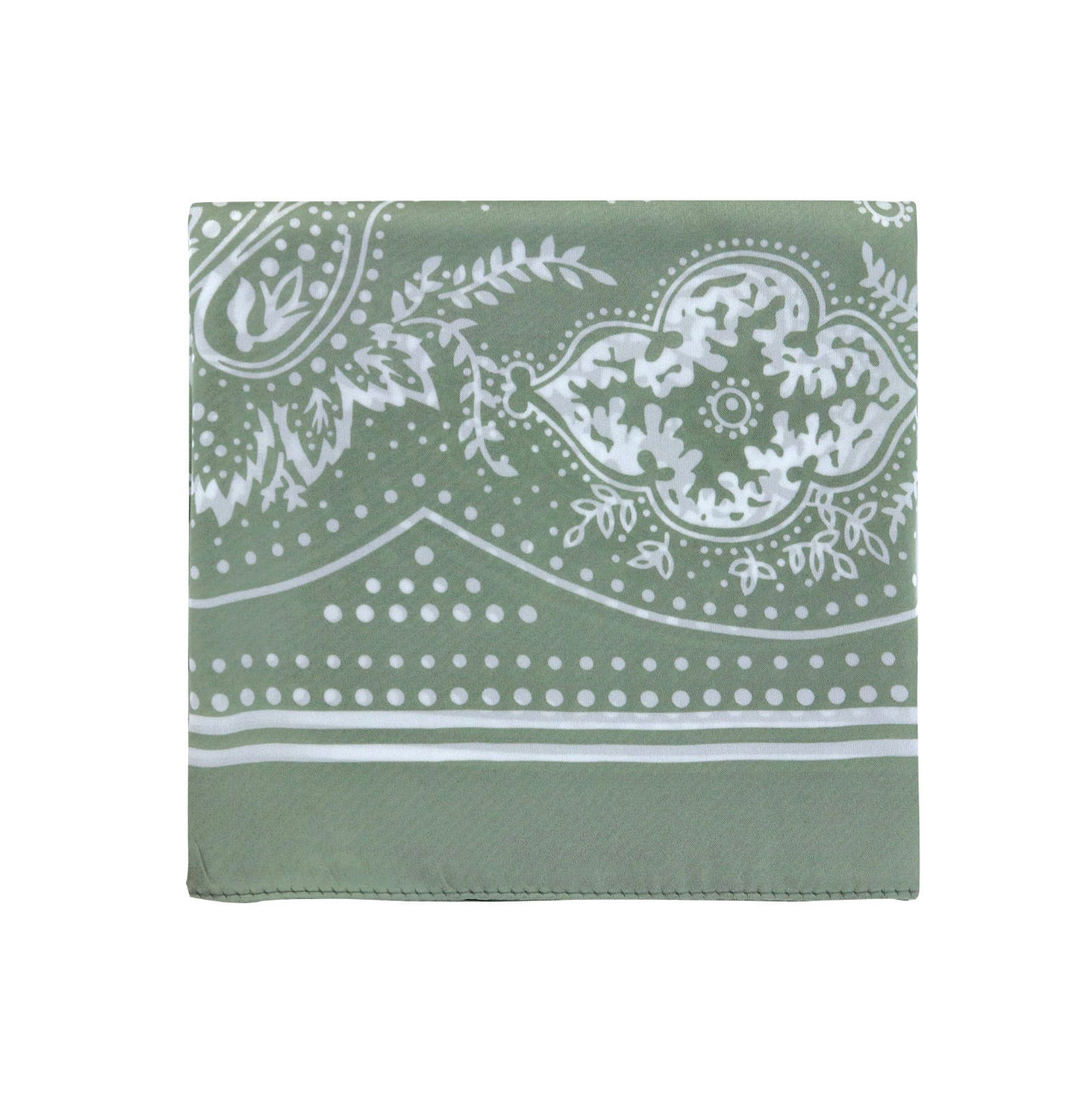 Olivia Moss® Silky Satin Hair Scarf Every Day Every Way | Paisley Sage & White | Phoenix Nationale