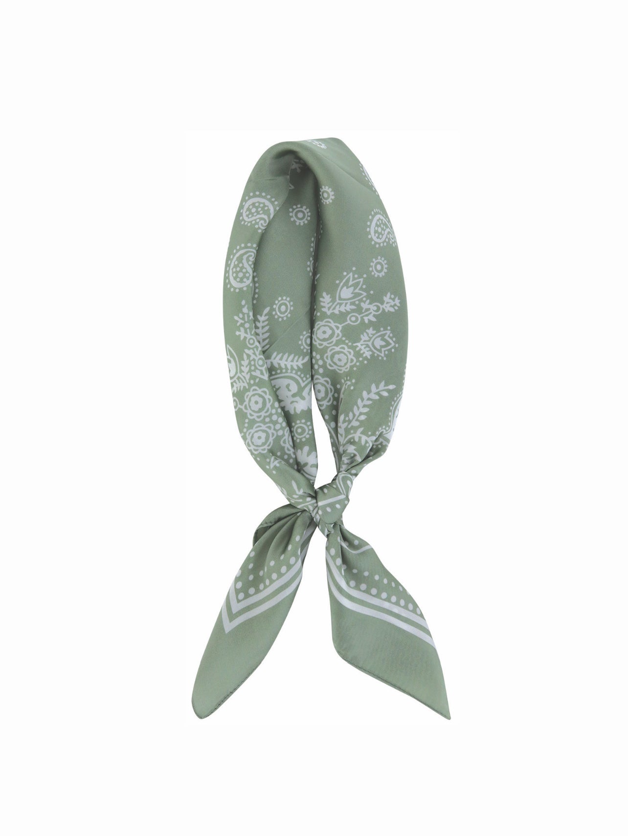 Olivia Moss® Silky Satin Hair Scarf Every Day Every Way | Paisley Sage & White | Phoenix Nationale