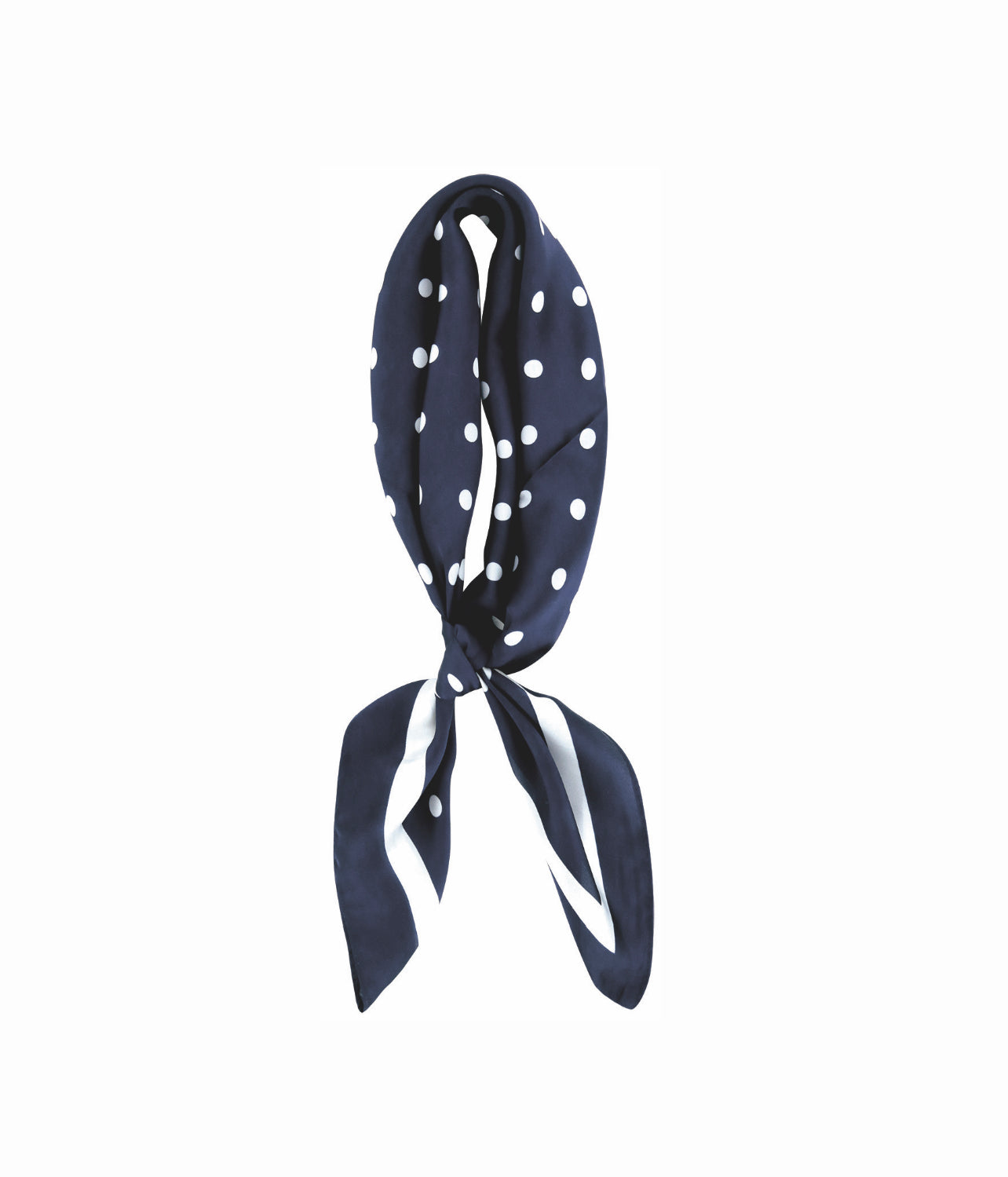 Olivia Moss® Silky Satin Hair Scarf Every Day Every Way | Polka Dots Navy & White | Phoenix Nationale