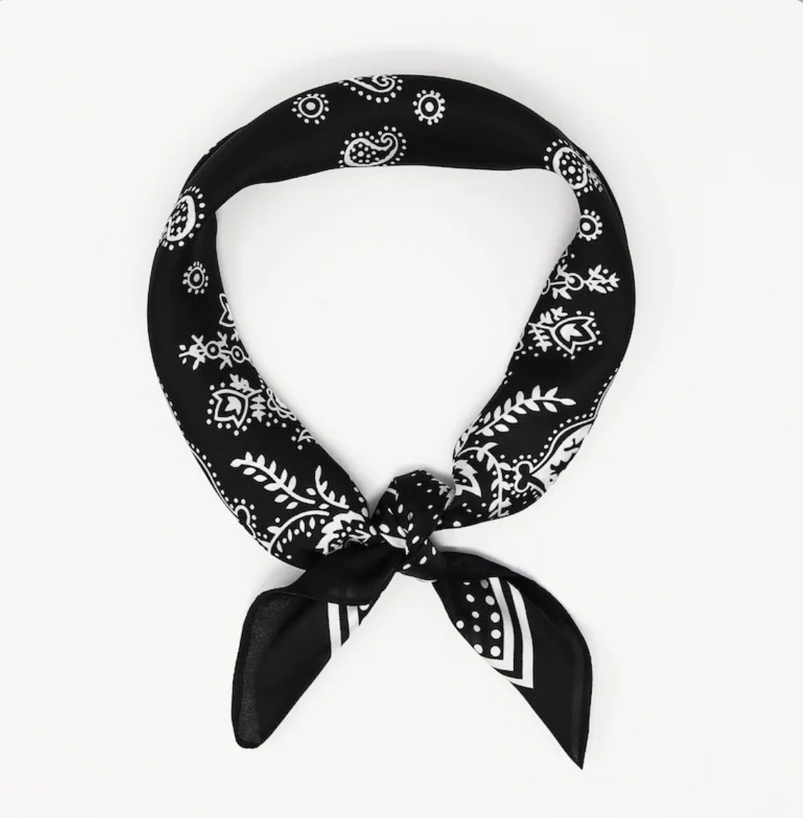 Olivia Moss® Silky Satin Hair Scarf Every Day Every Way | Paisley Black & White | Phoenix Nationale
