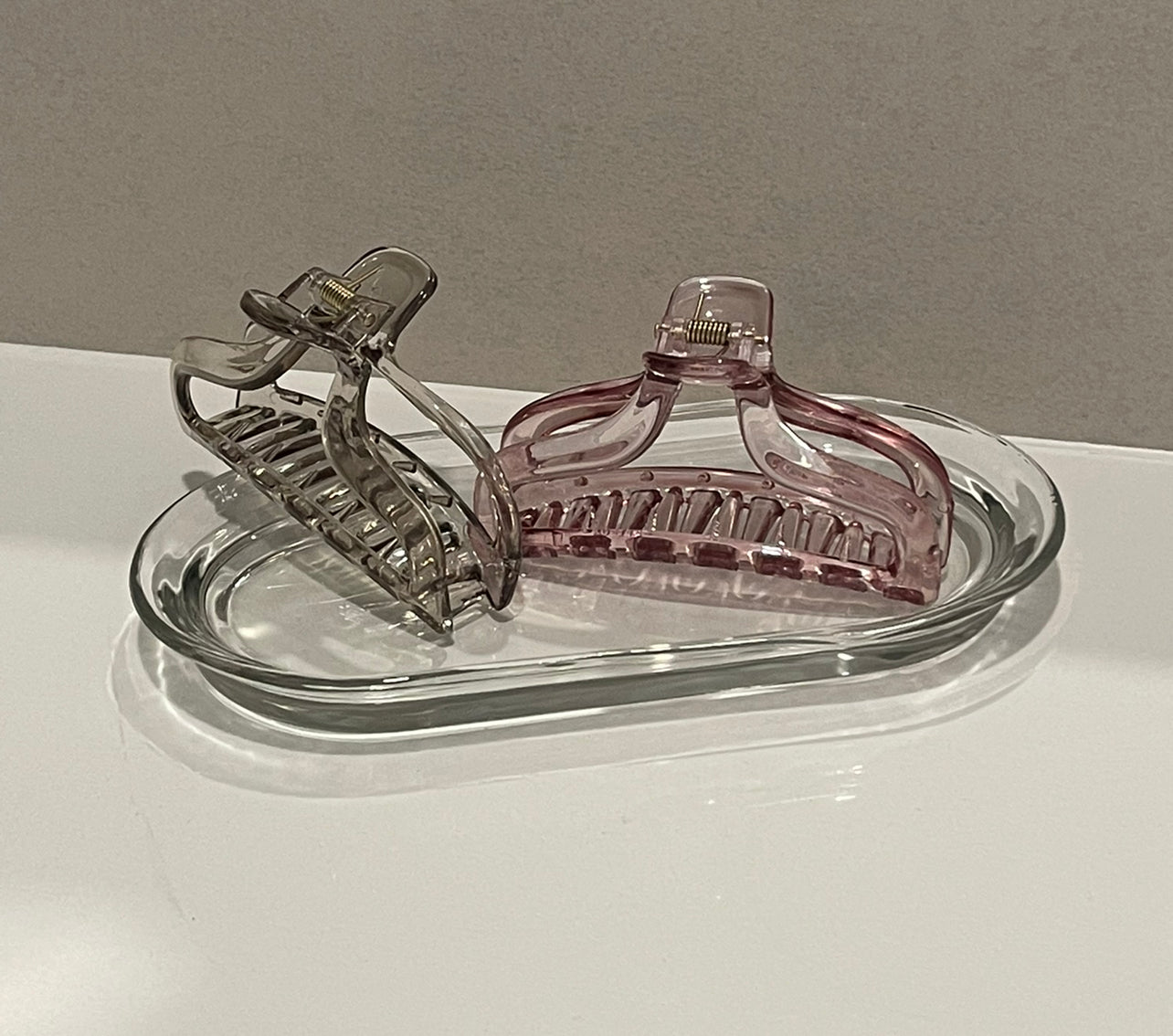 Pink Pewter Translucent Clawed Hair Clip - Smoke on the Water Phoenix Nationale