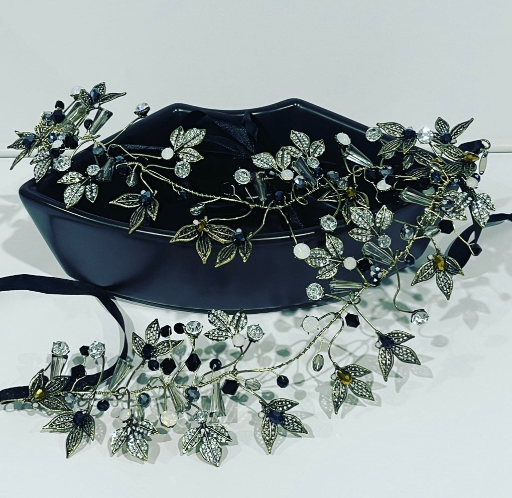 Pink Pewter Bexley - Luxe Collection - Ribbon Headpiece | Phoenix Nationale