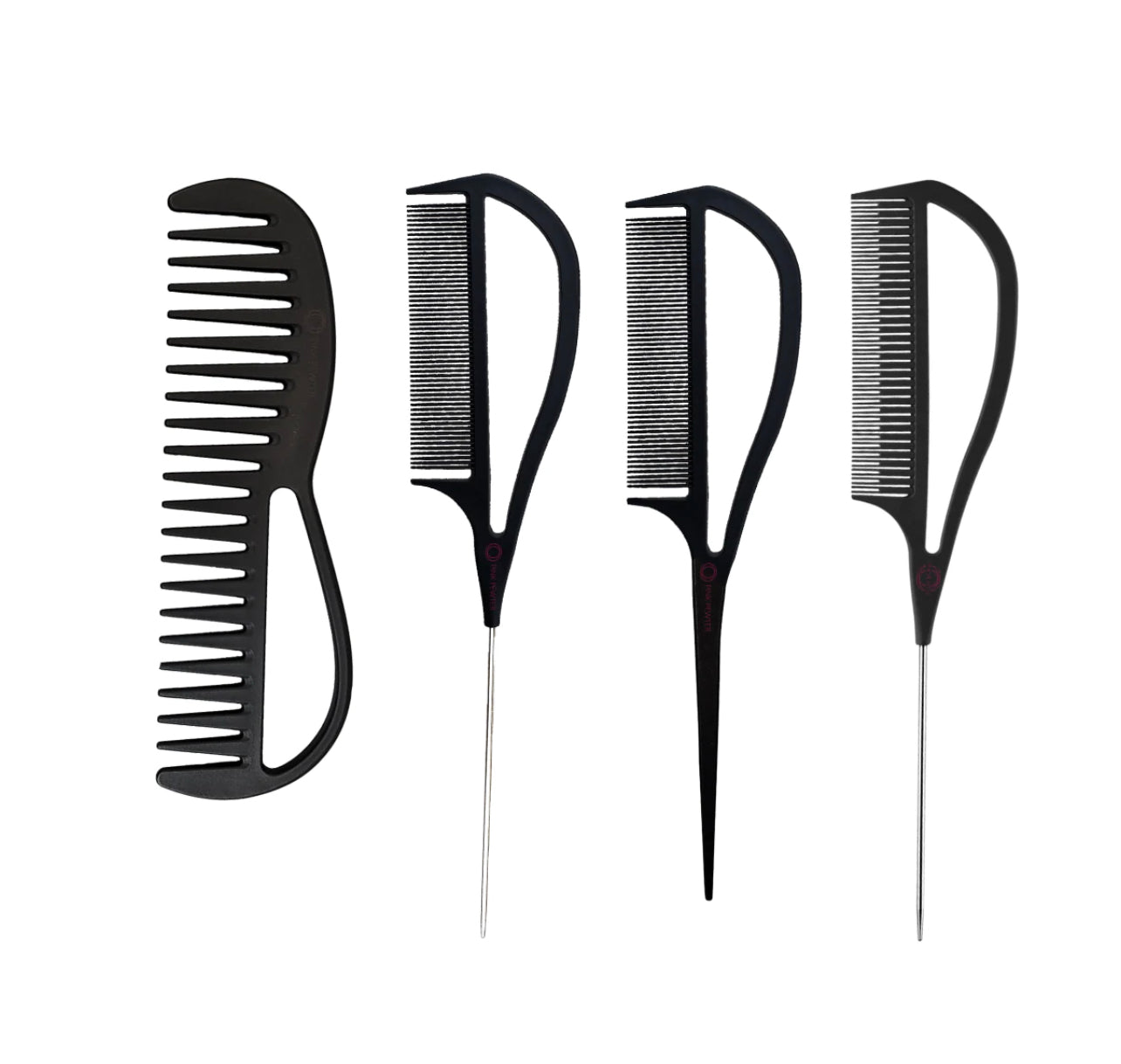 Pink Pewter "Never Let Go" Salon Artist Style and Color Comb Kit 4pcs Phoenix Nationale