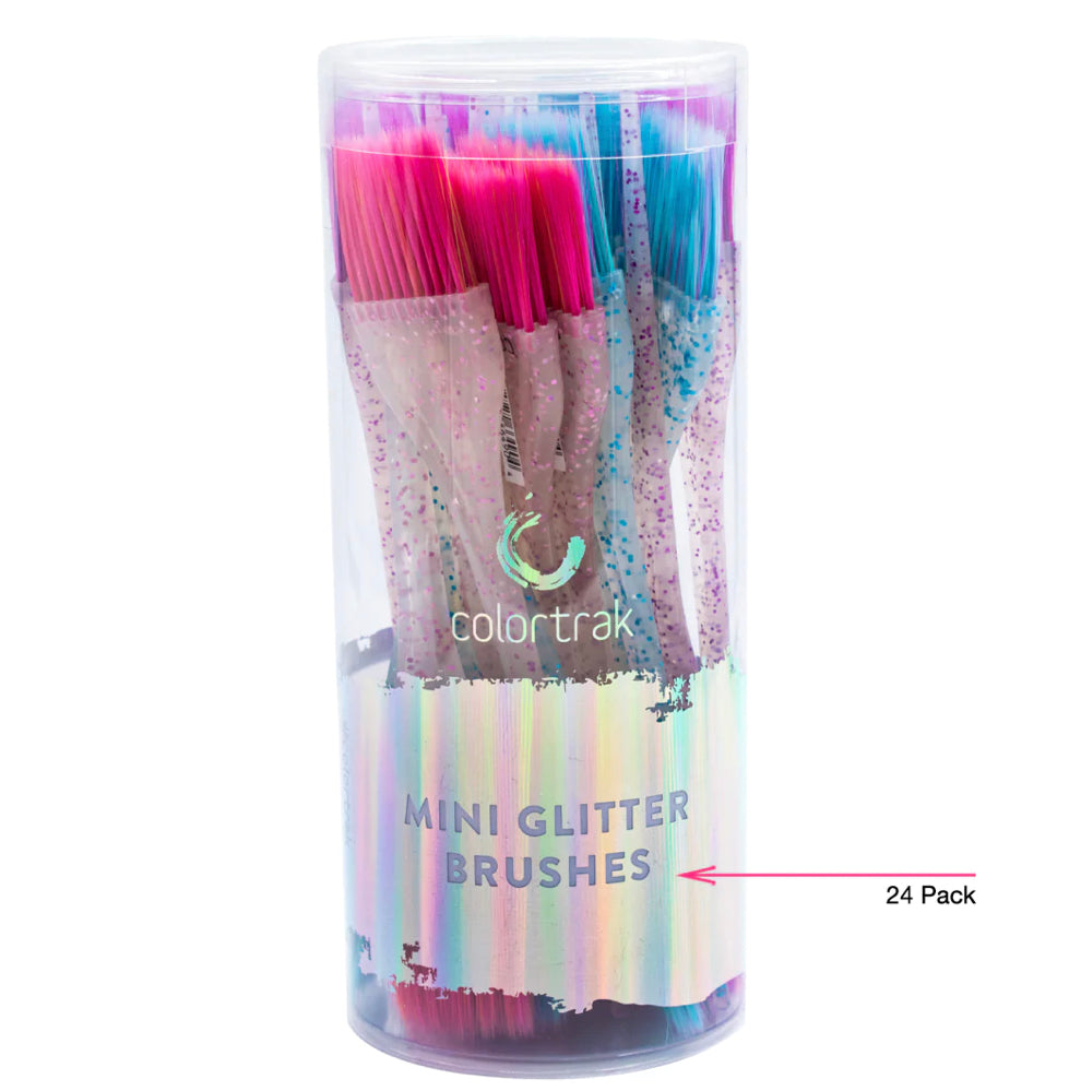 COLORTRAK - MINI GLITTER COLOR BRUSHES CANISTER 24PK | Phoenix Nationale