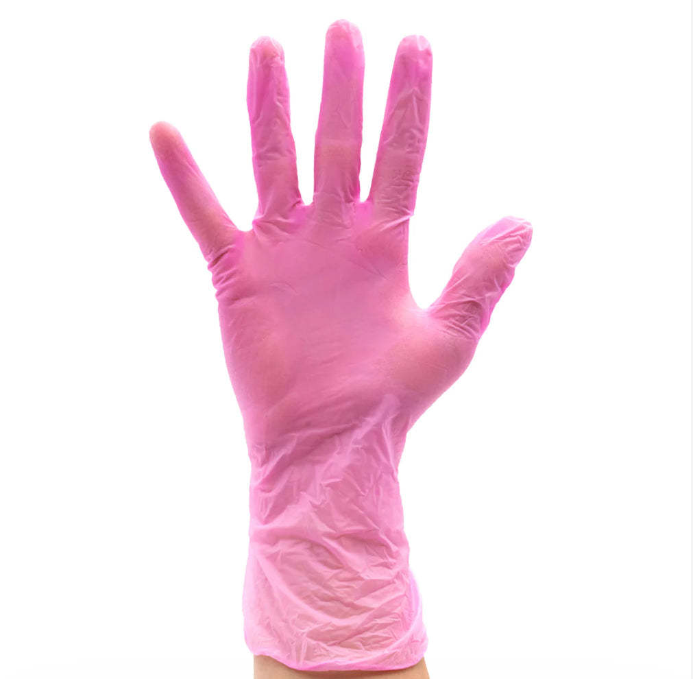 COLORTRAK - PINK VINYL DISPOSABLE GLOVES 100PK - MEDIUM | Phoenix Nationale