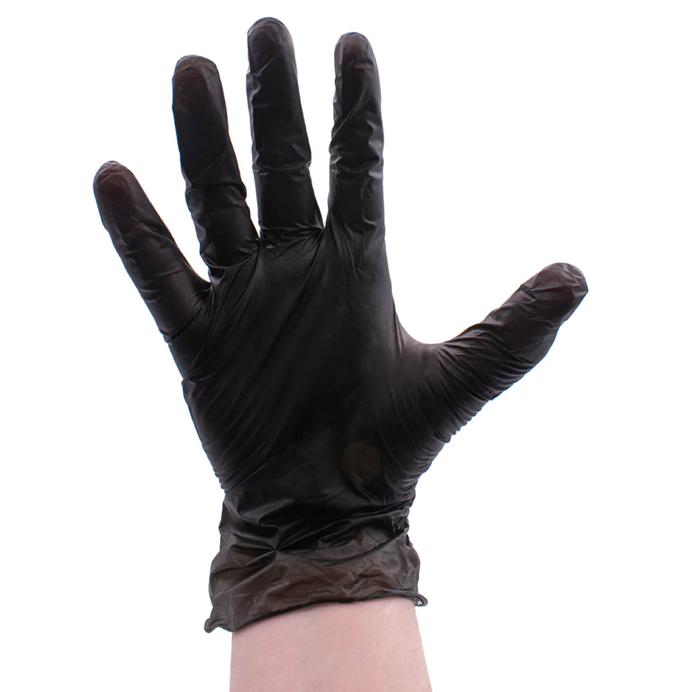 COLORTRAK - BLACK VINYL DISPOSABLE GLOVES 100PK - SMALL | Phoenix Nationale