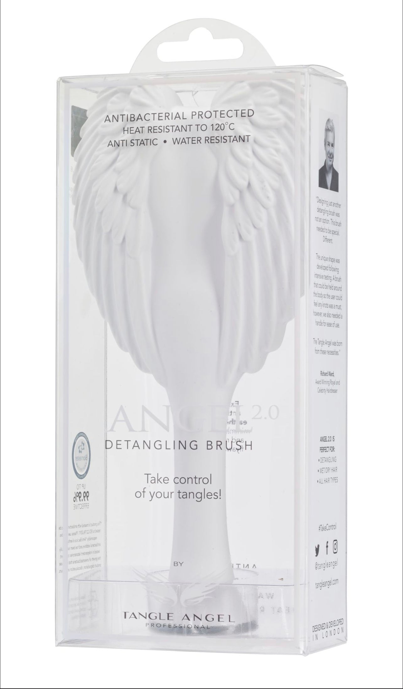 TANGLE ANGEL 2.0 - Matt Satin White/Grey Teeth