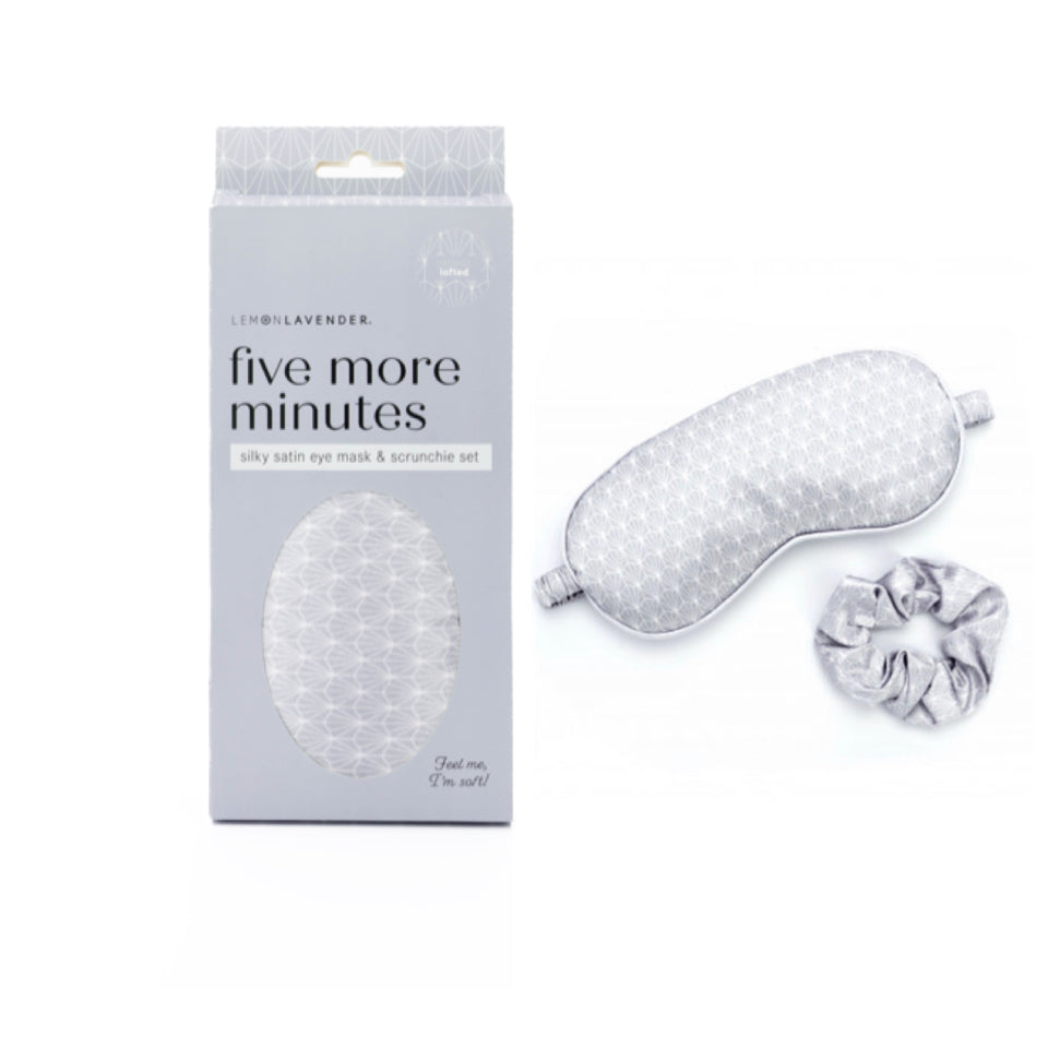 Lemon Lavender Five More Minutes Silky Satin Eye Mask & Scrunchie Set - Lofted | Phoenix Nationale