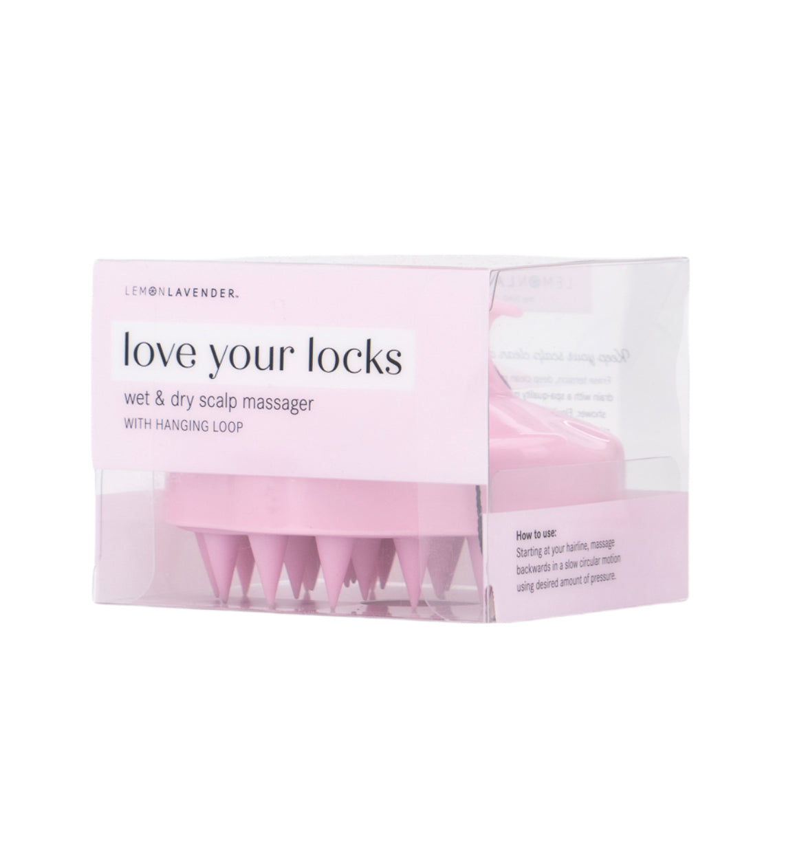 Lemon Lavender Love Your Locks Wet & Dry Scalp Massager Pink X Phoenix Nationale