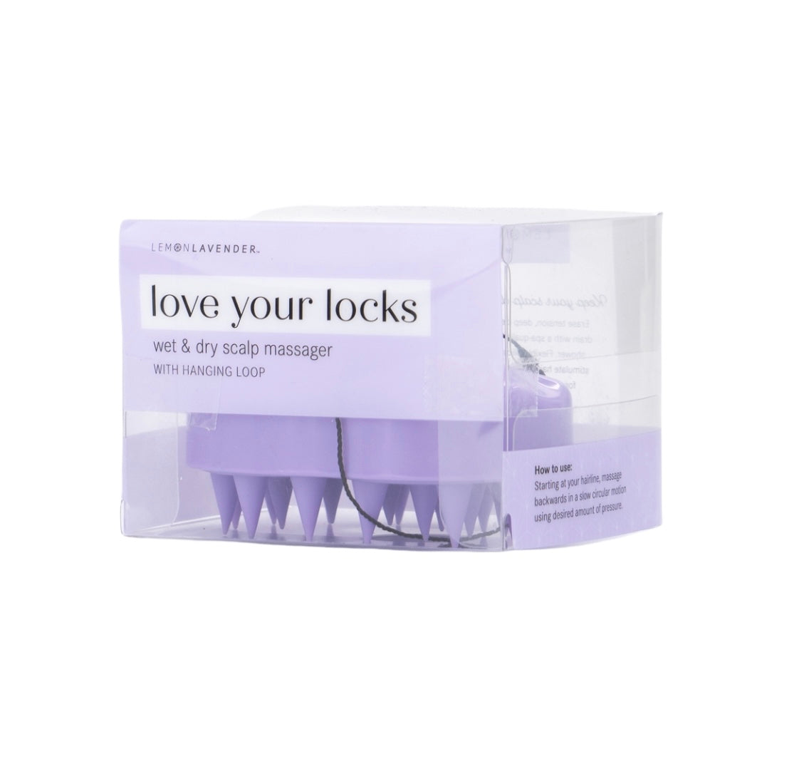 LL Love Your Locks Wet & Dry Scalp Massager Purple