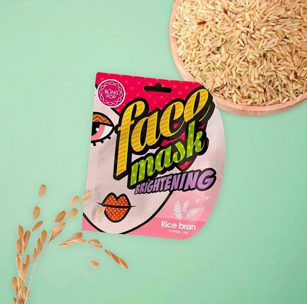 BLING POP Rice Bran Face Mask Display (10)