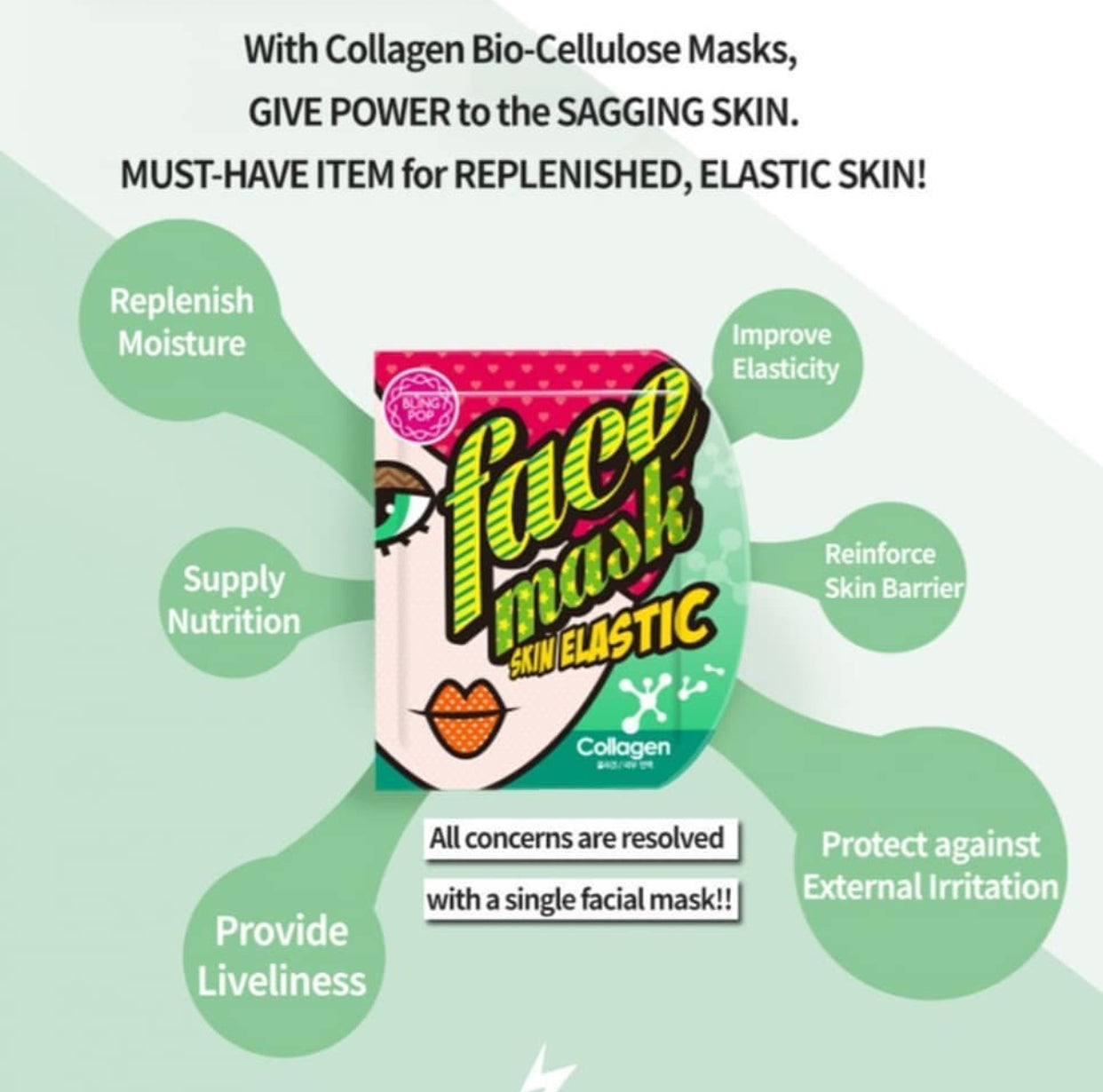 BLING POP Collagen Face Mask