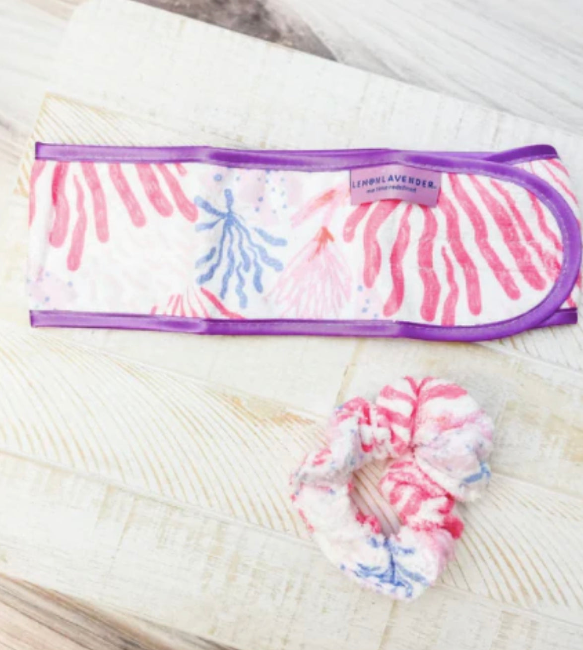 Lemon Lavender High & Dry Headband & Scrunchie Sea Coral Phoenix Nationale