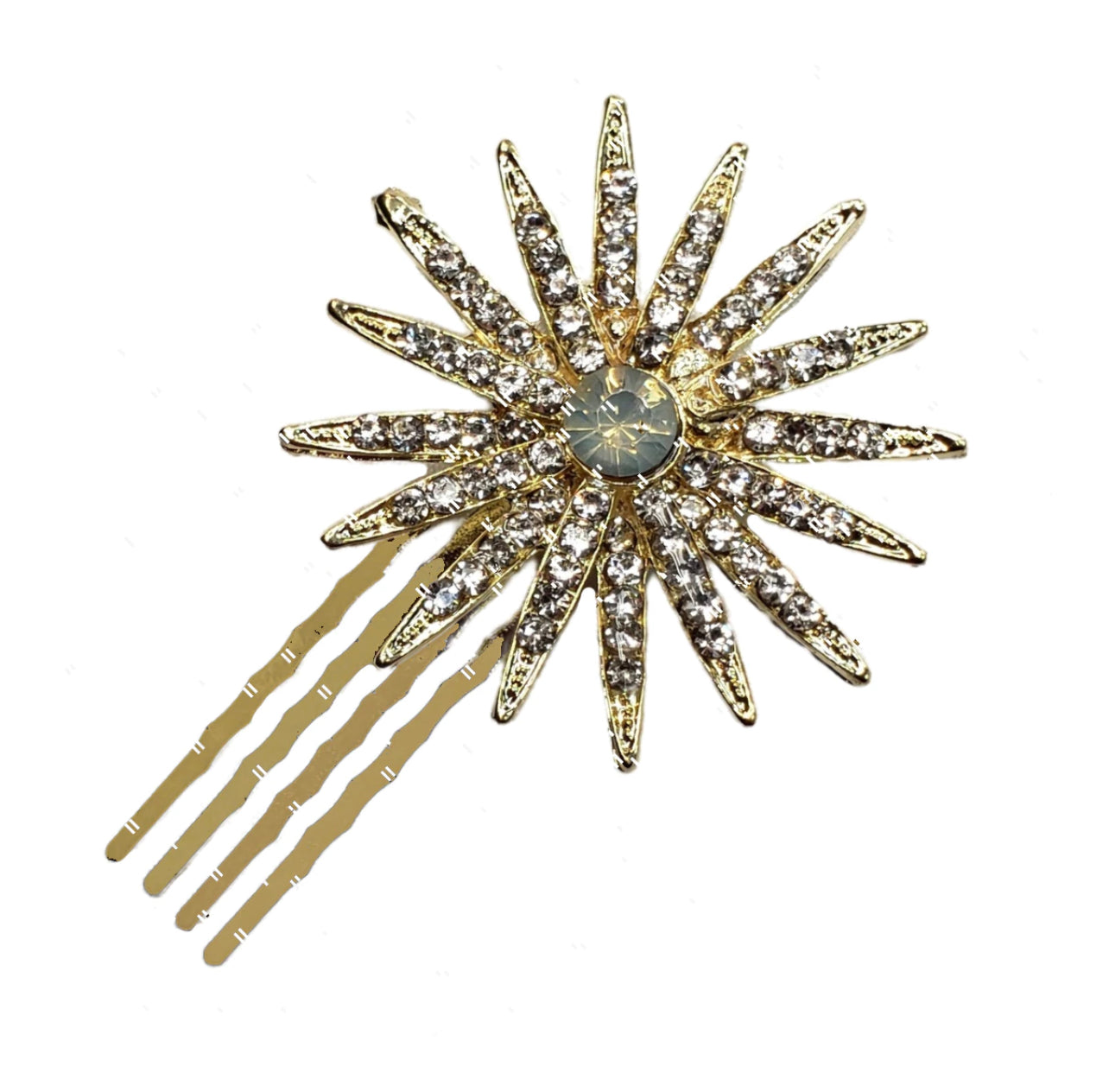 Pink Pewter Astria - Spiked Star Metal Hair Comb | Phoenix Nationale