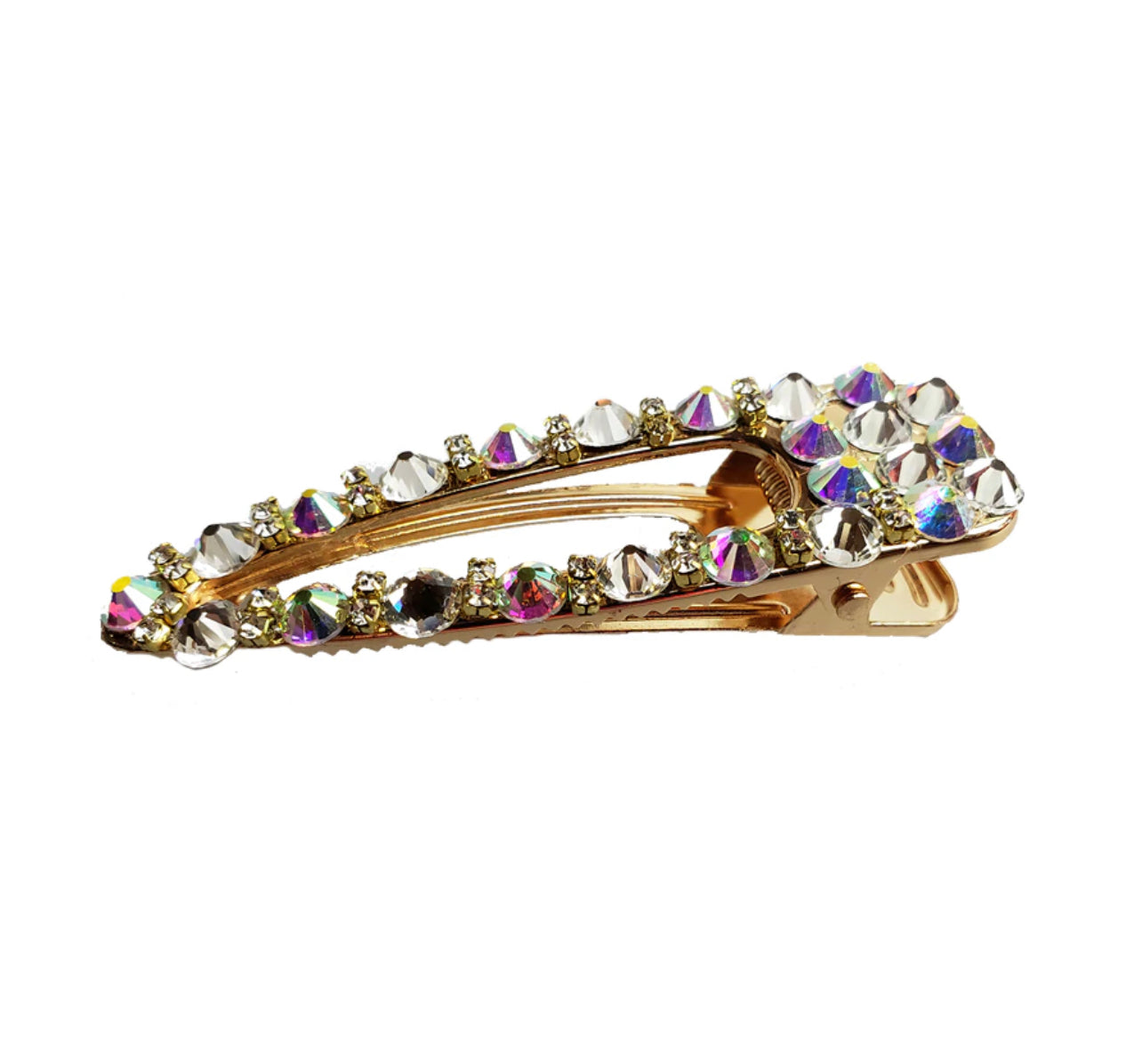 Pink Pewter Dazzle - Metal Hair Clip A/B Crystal | Phoenix Nationale