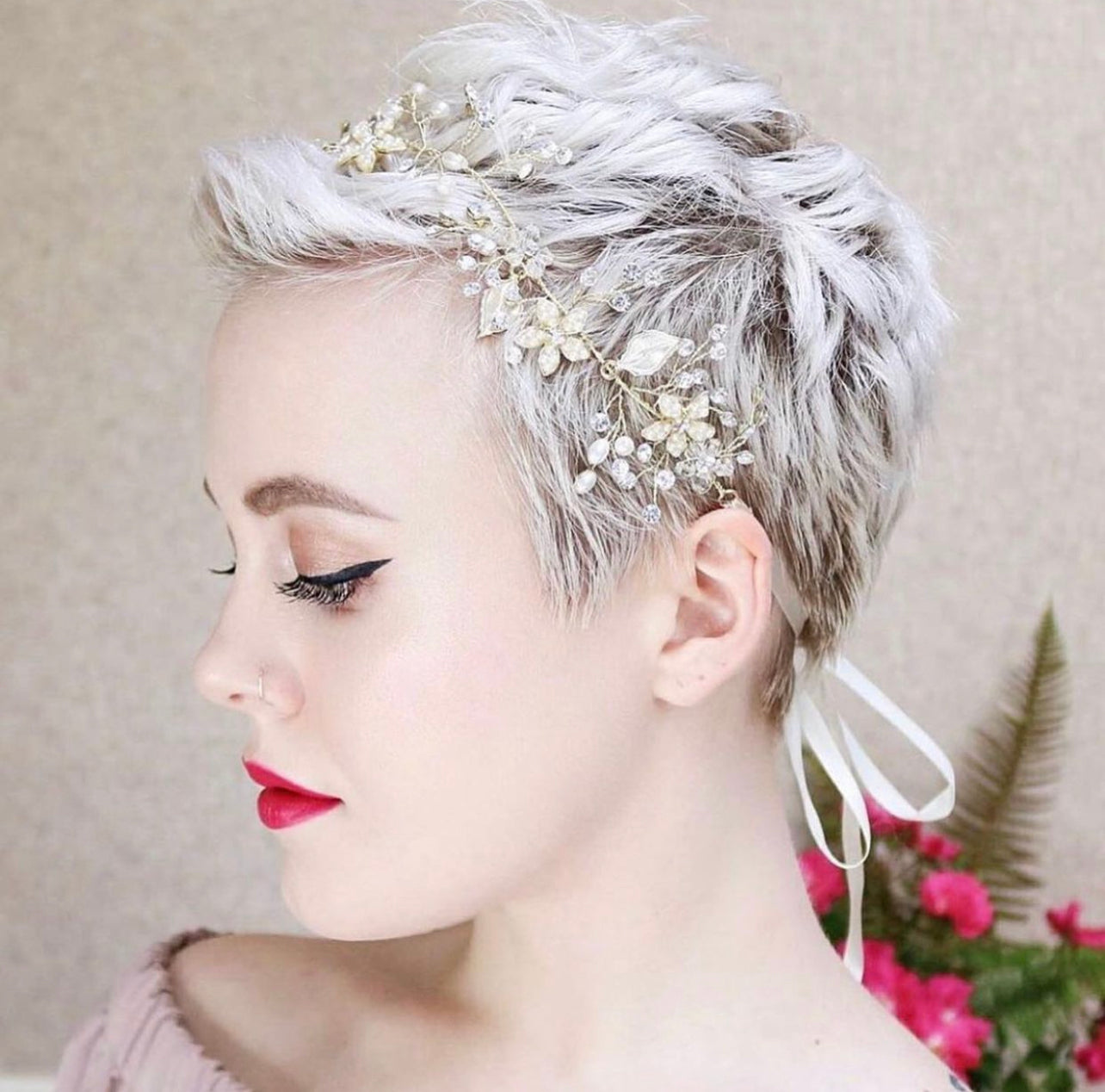 Pink Pewter Miss Roberts - Hair Vine Gold | Phoenix Nationale