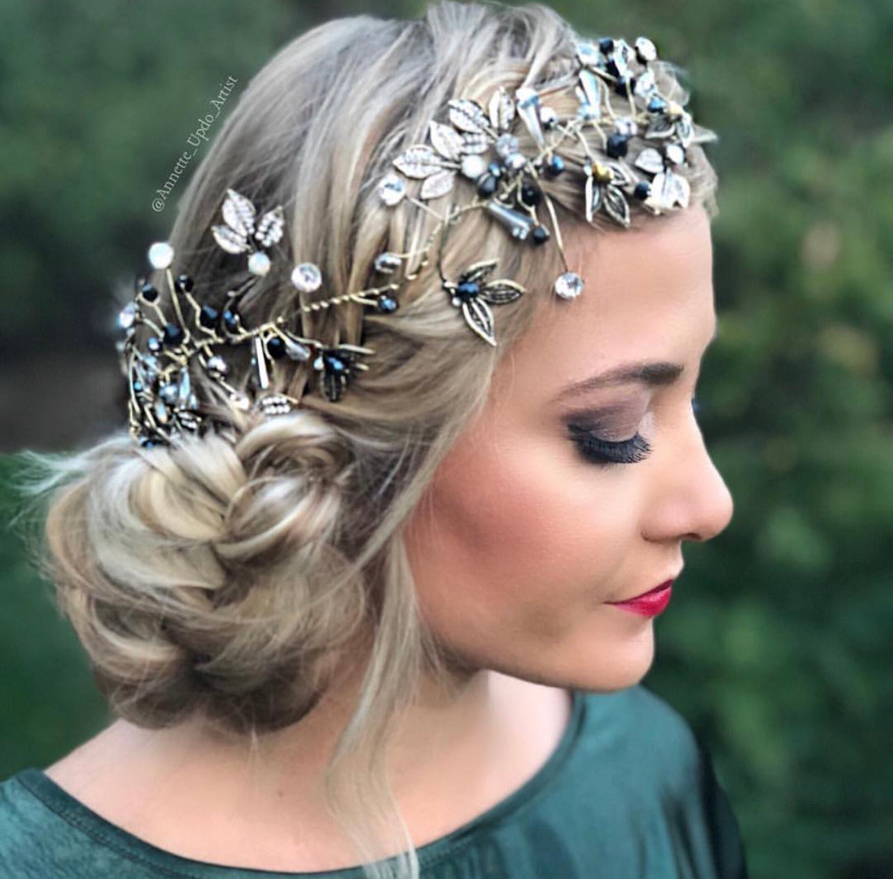 Pink Pewter Bexley - Luxe Collection - Ribbon Headpiece | Phoenix Nationale
