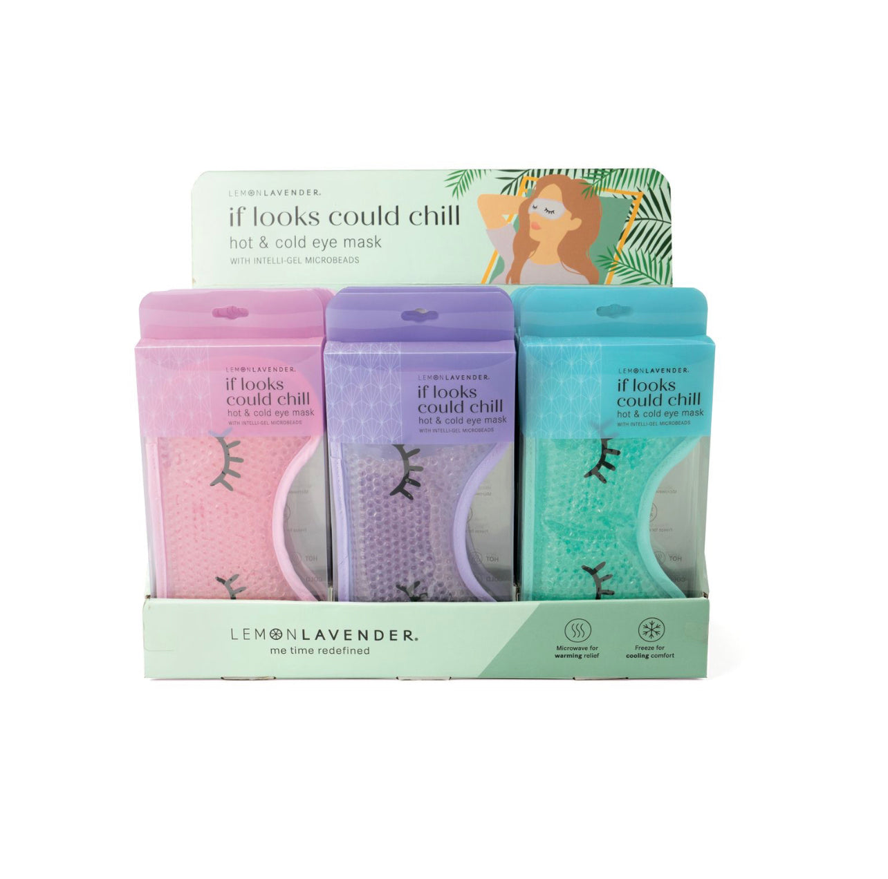 Lemon Lavender If Looks Could Chill Hot & Cold Gel Eye Mask Display | Phoenix Nationale