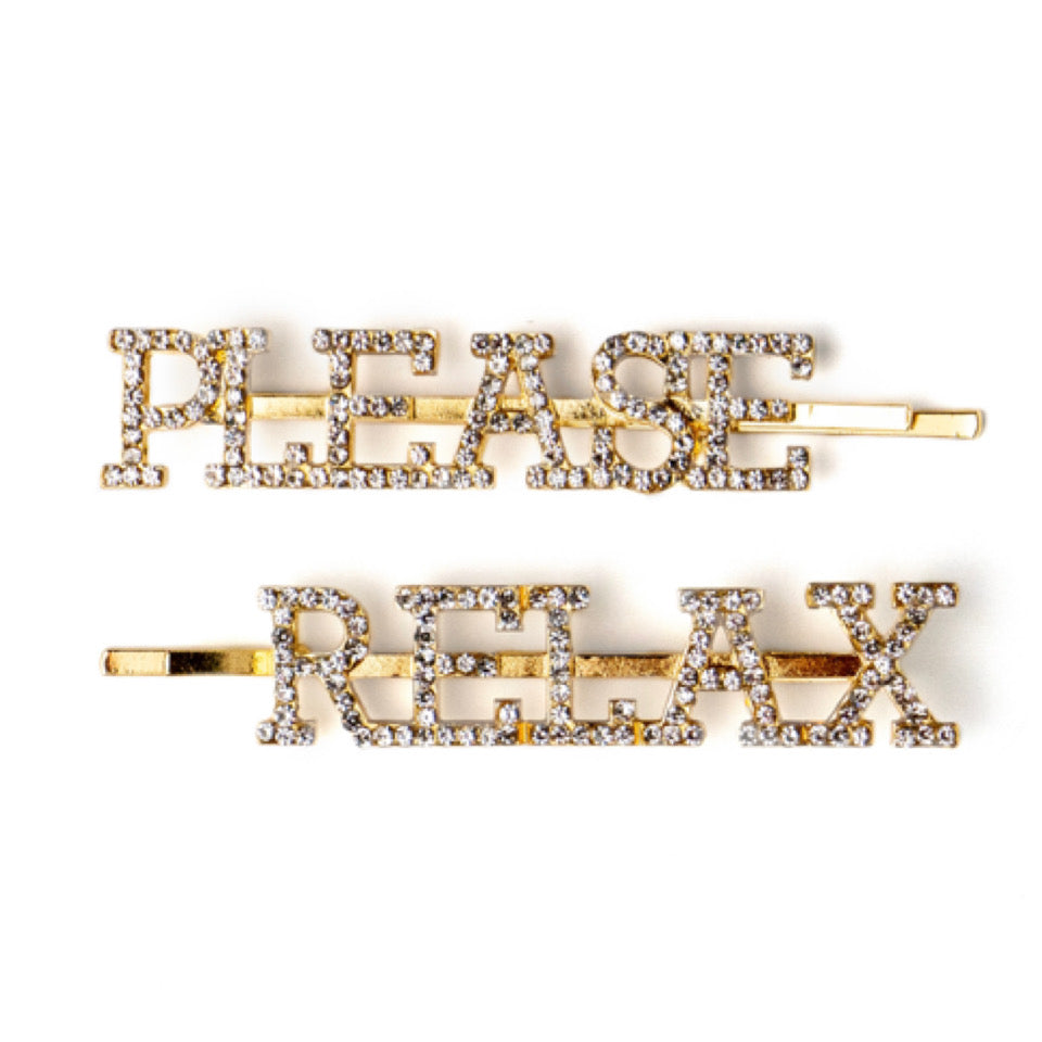 Olivia Moss® Message Received Crystal Bobby Pins Please -- Relax