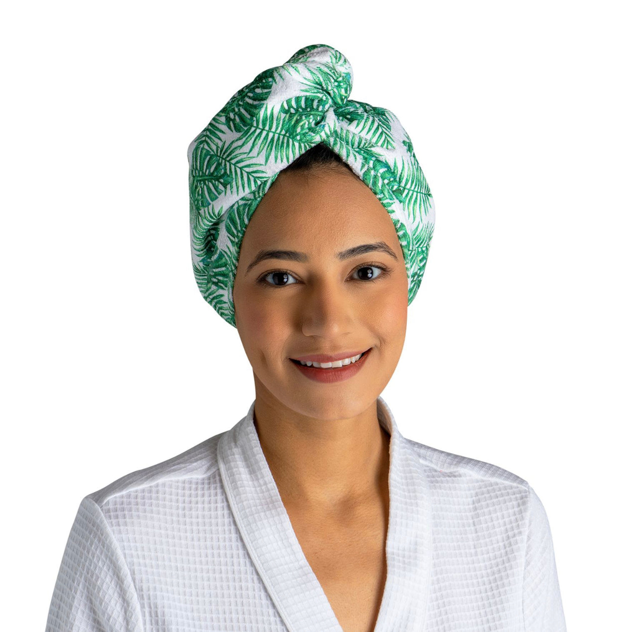Lemon Lavender® Plot Twist Microfiber Turbo Towel Green Palm Phoenix Nationale
