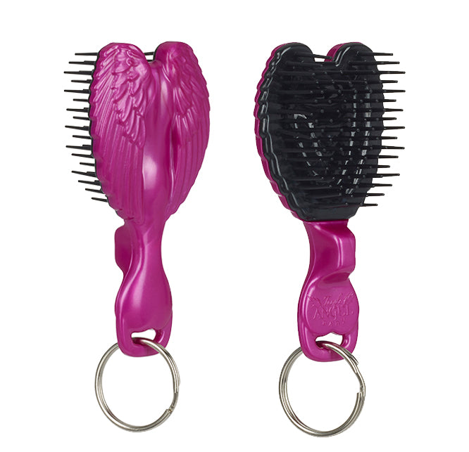Tangle Angel Pocket-sized key ring brush - Fuchsia