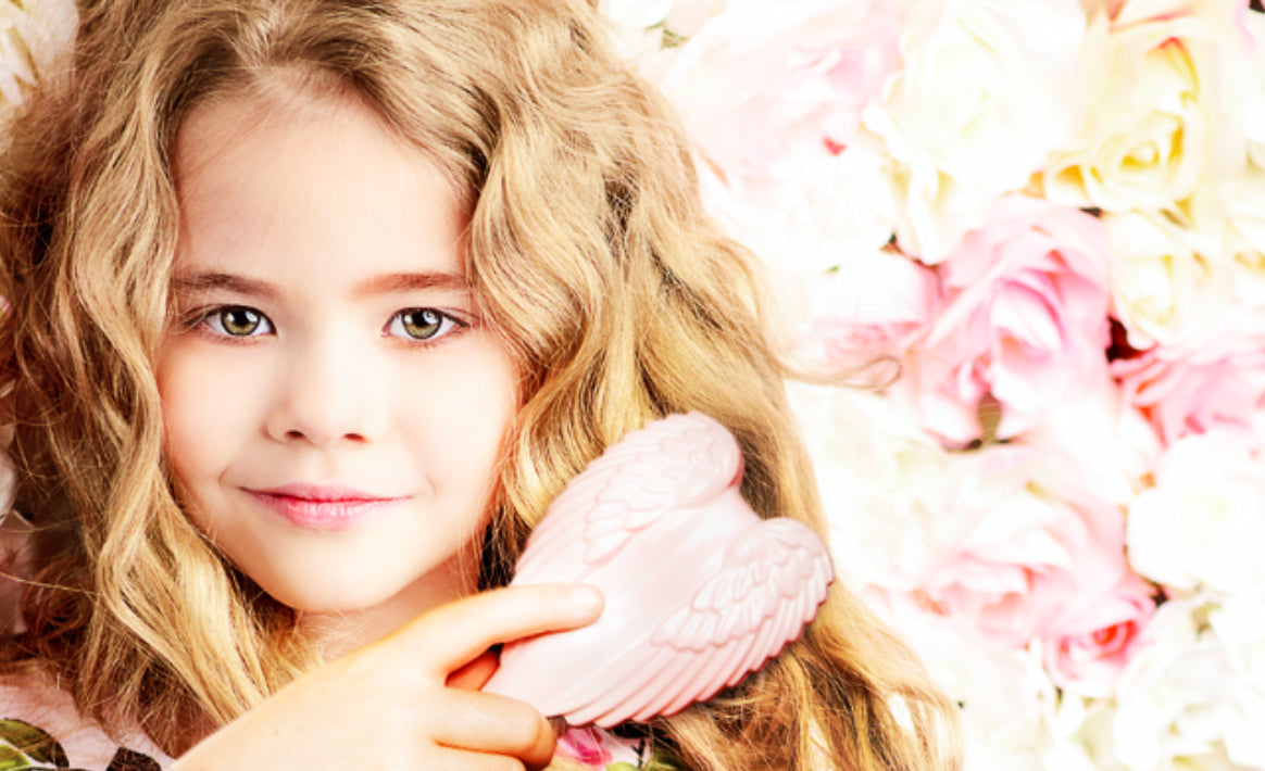 Tangle Angel Cherub 2.0 Gloss Pink with Pink Bristles | Children's Detangling Hairbrush Phoenix Nationale
