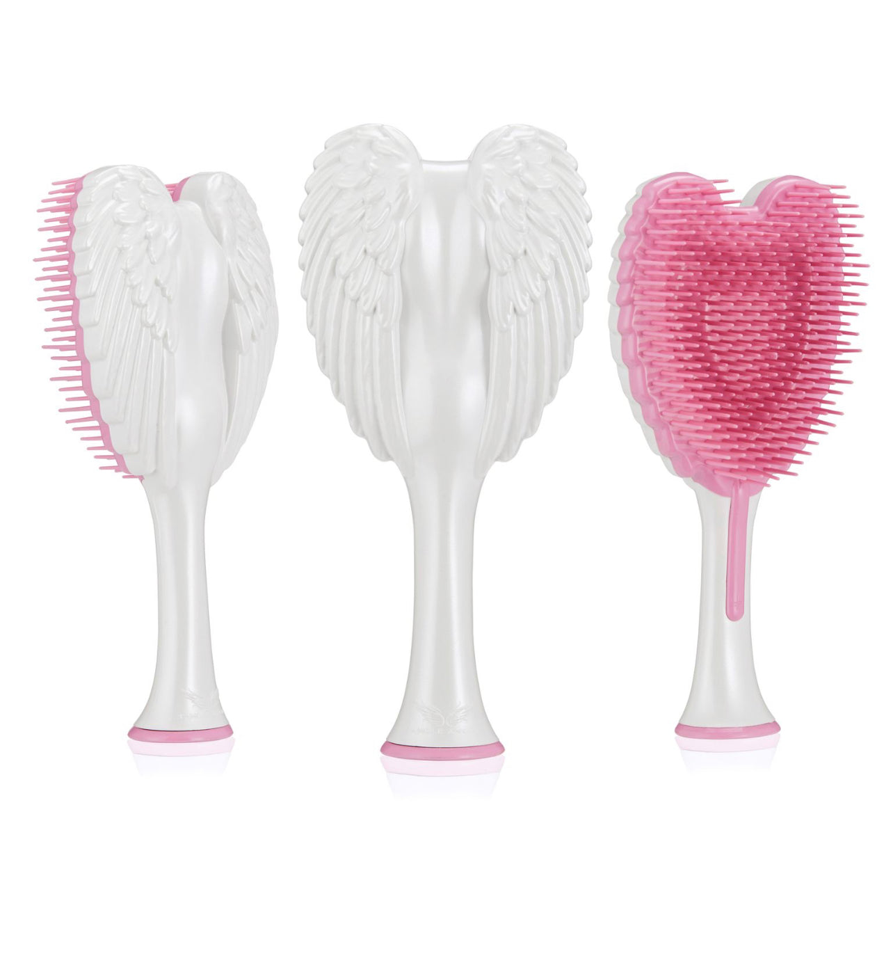 Tangle Angel Cherub 2.0 Gloss White with Pink Bristles | Children's Detangling Hairbrush Phoenix Nationale