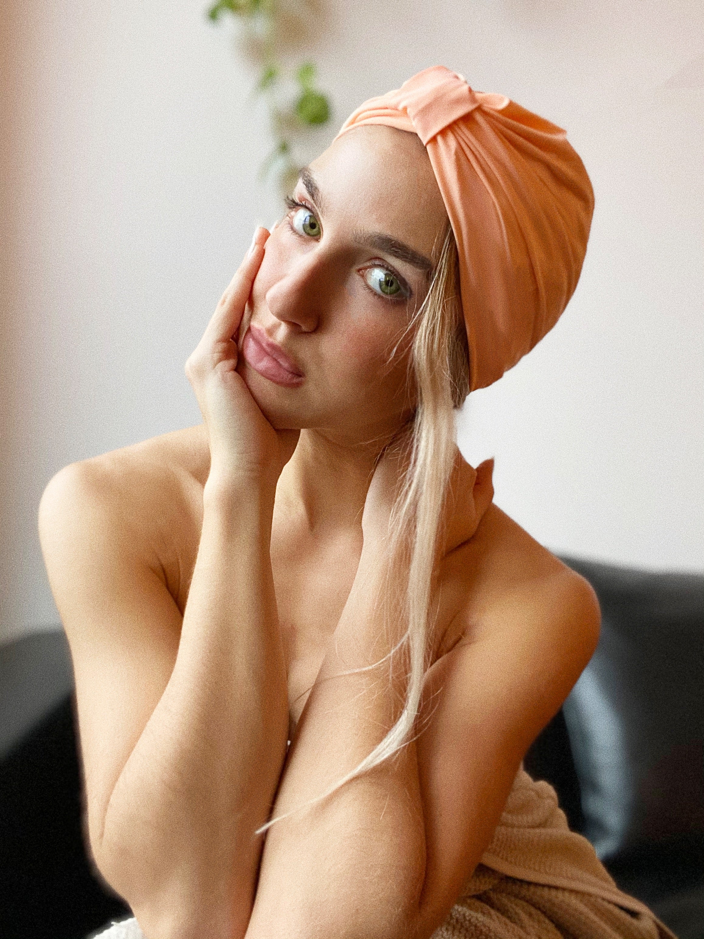 STYLEDRY Turban shower cap - that's peachy X Phoenix Nationale
